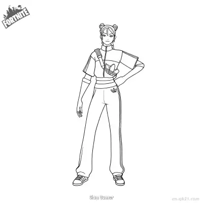 Free printable Glam Gunner 02 Coloring Page - Free PDF Printable Fortnite Coloring Sheets coloring page